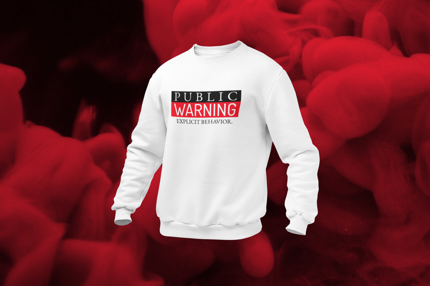 Public Warning Explicit Behavior Sweater