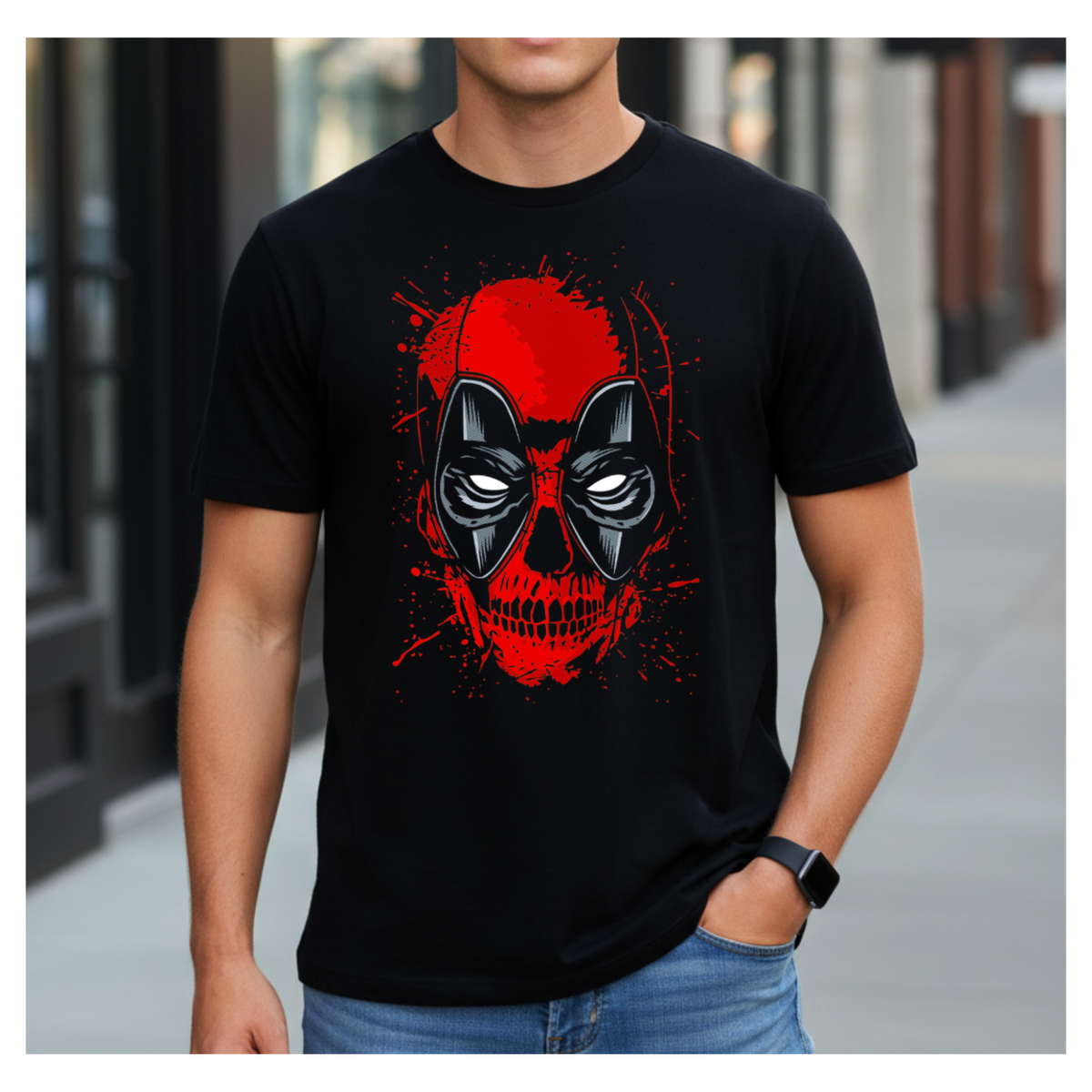 Deadpool Face Card