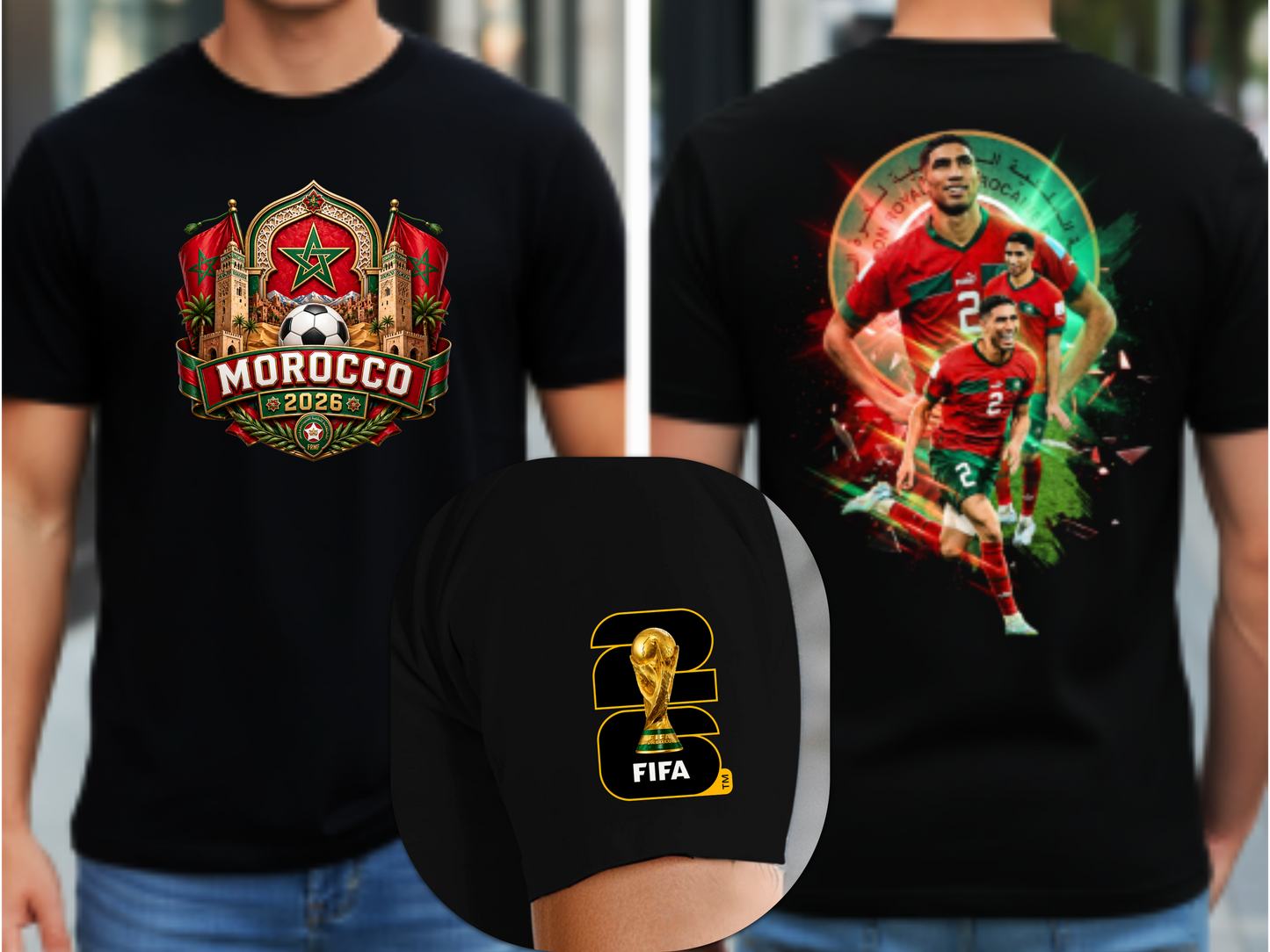 Achraf Hakimi for Morocco 2026 FIFA T-Shirt
