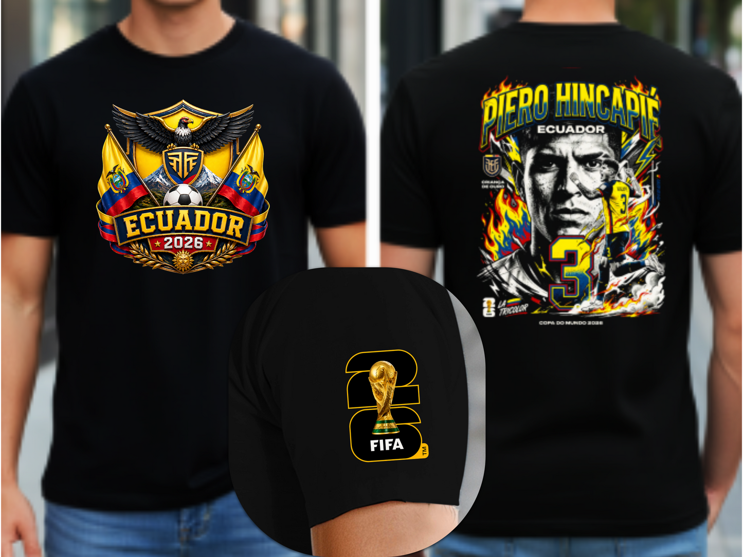 Piero Hincapie for Ecuador 2026 FIFA T-Shirt