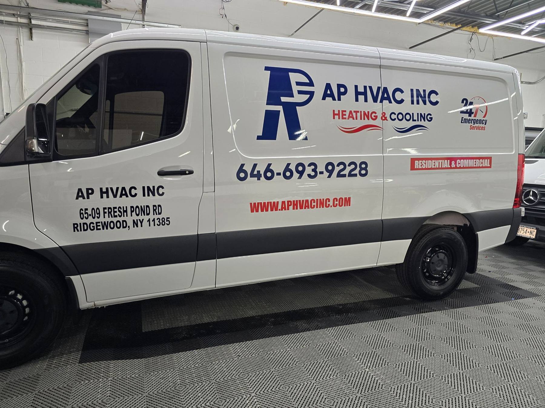 AP HVAC · van lettering
